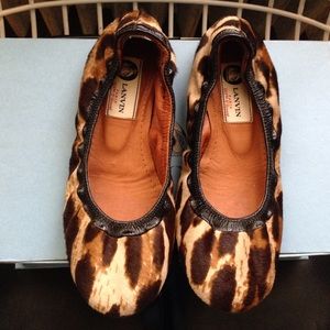 REDUCED Lanvin Leopard-Print Calf Hair Flats - US5
