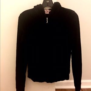 Juicy Couture Terrycloth Black Zip Up