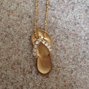 gold flip flop necklace