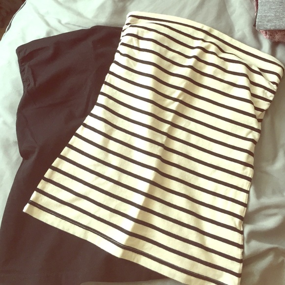 (2) STRAPLESS TOPS