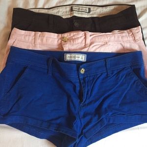 BUNDLE: 3 Abercrombie & Fitch Colored Shorts