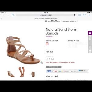 Natural sand storm sandals Windsor