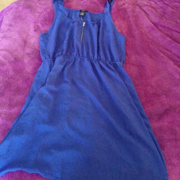 Rue 21 blue dress with front zipper