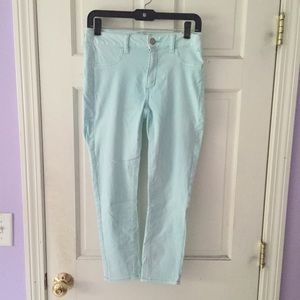 Super Flattering AE HighRise Light Blue Crop Pants