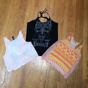 Pacsun mashup. 3 tanks. Size XS/Small