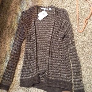 Brown knit cardigan