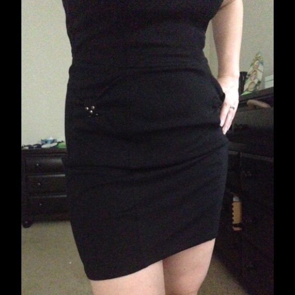 Strapless black cocktail dress - Picture 3 of 4