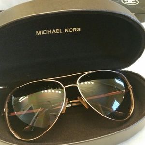 Michael Kors Aviator Sunglasses with Case