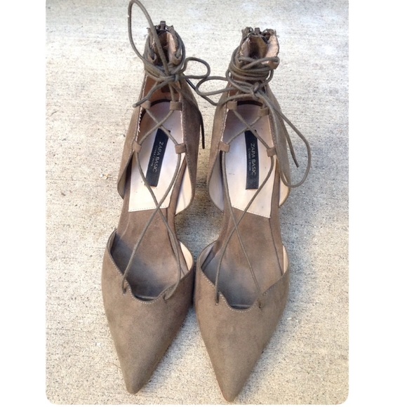Zara Strappy Lace Up heels