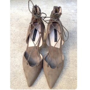 Zara Strappy Lace Up heels