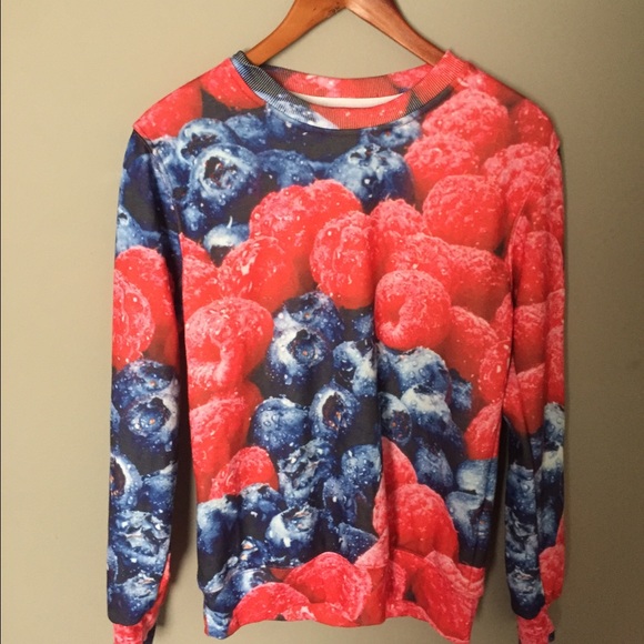 Berry sweatshirt.