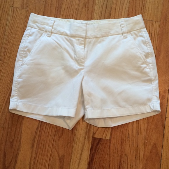 J Crew White Chino Shorts Size 2