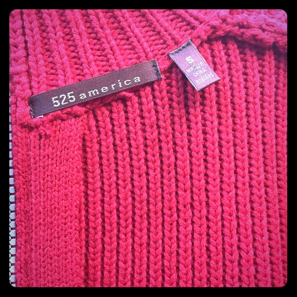 525 AMERICA❤️ COTTON KNIT RED DRESS