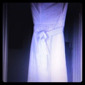 Banana republic white eyelet dress