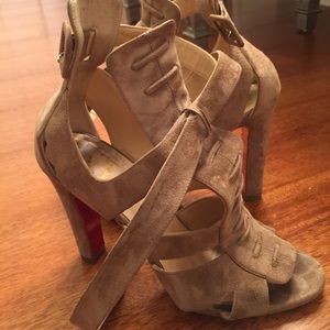 Christian Louboutin KENNY gladiator suede heel