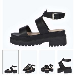 ALAIA ANKLE BAND CLEATED FLAT GLADIATOR SANDAL