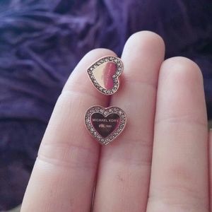 Never worn Michael Kors heart earrings