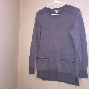 Groft&Barrow Taupe Sweater w/ zippers