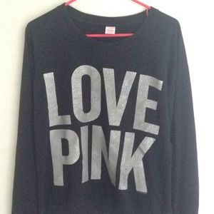 ❌SOLD❌VS PINK Black Sparkly Crewneck