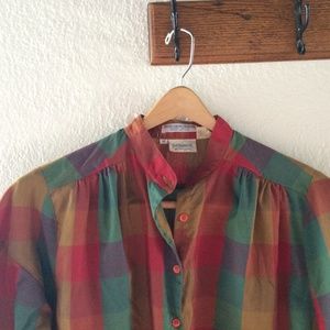 Rare! Vintage Levis plaid madras button down.