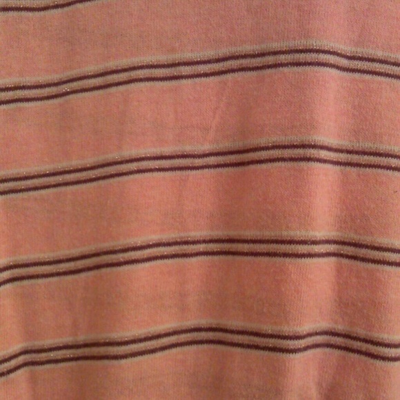 Limited too peach lng sleeve striped hooded top - Picture 3 of 4