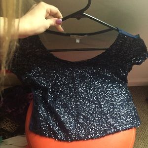 Sequins crop top