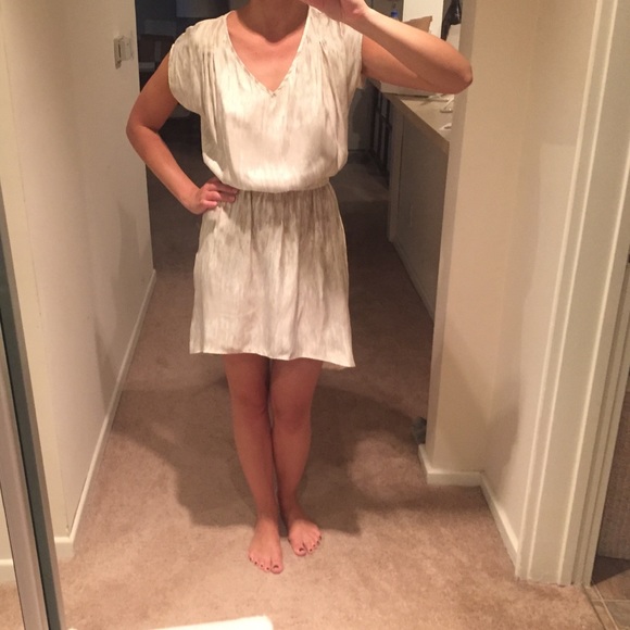 Express neutral pattern silky dress