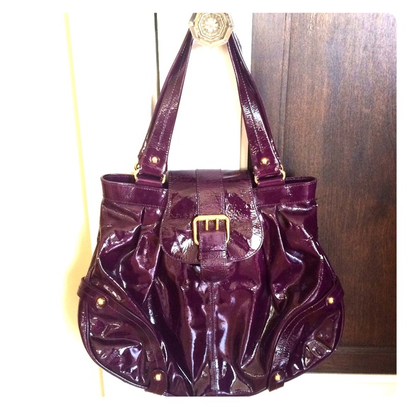 MOVING SALE! Plum patent Dooney & Burke bag Hayden
