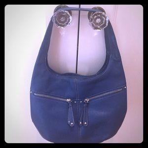 Tignanello leather handbag in Teal color