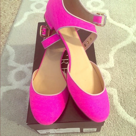 Jcrew pink Mary Jane flats