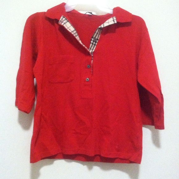 Red Burberry Top
