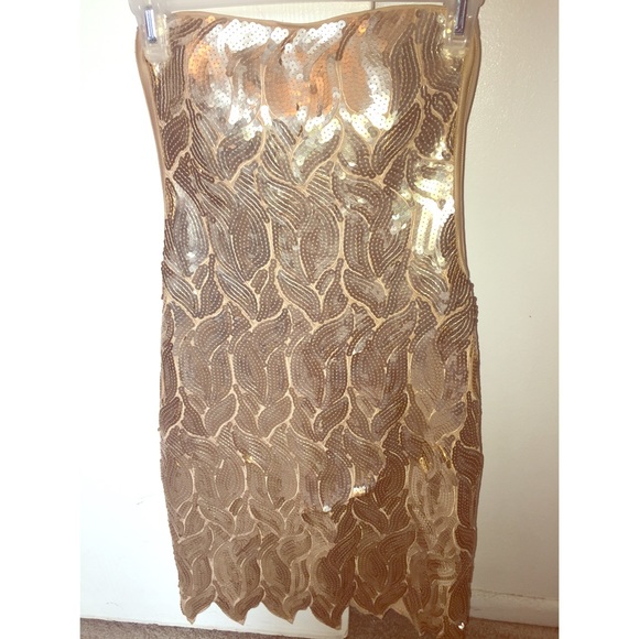 Bebe Gold Sequin Dress-WORN ONCE