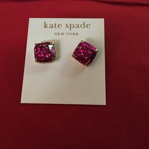 Kate Spade Pink Glitter Gumdrops earrings
