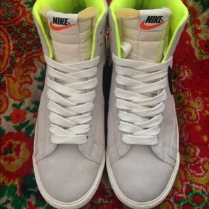 Grey/blk Nike Blazer Mid Suede Vintage shoes