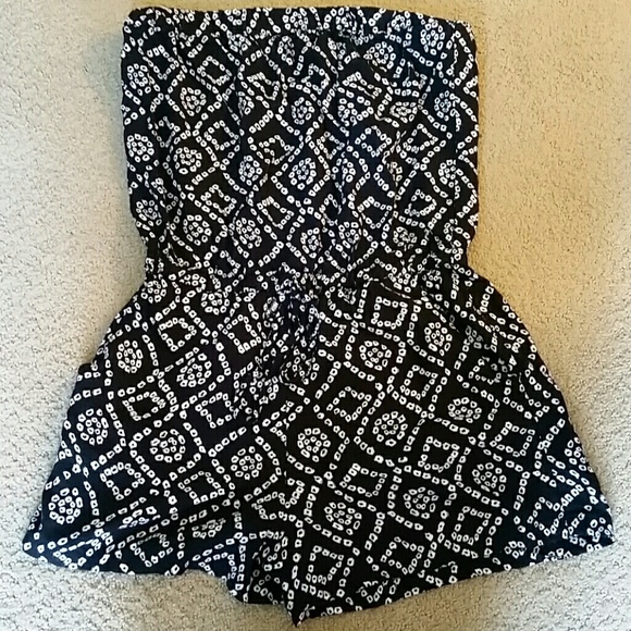 Black and white romper