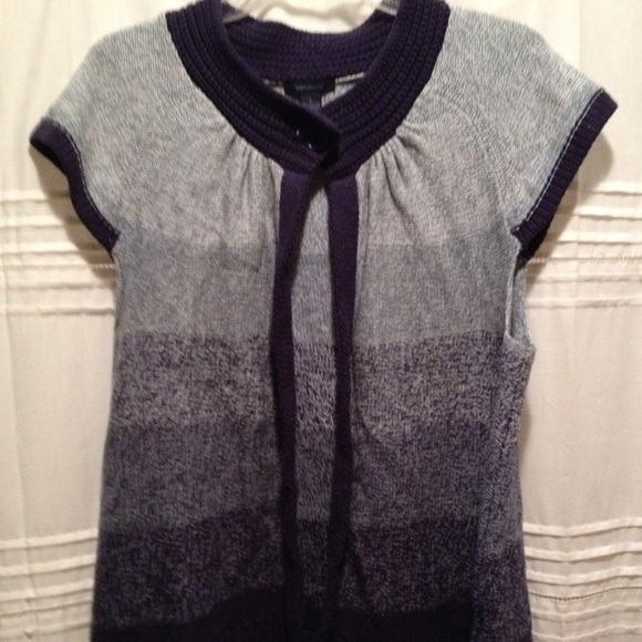 Ladies size Large open sweater in navy