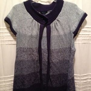 Ladies size Large open sweater in navy