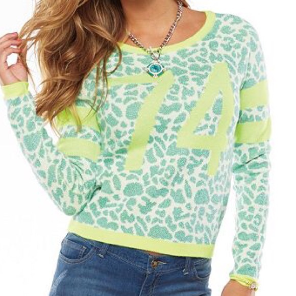 Juicy Couture Sweaters - NWT Juicy Couture Bright Neon Sweater New Size L