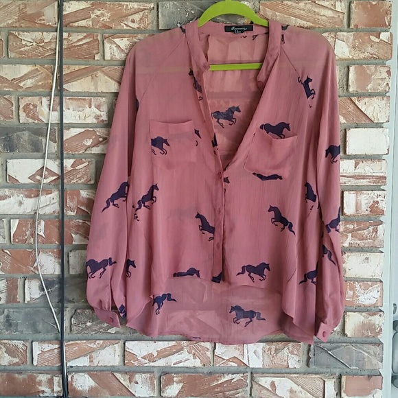 Women's sheer button down