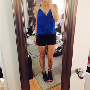 Zara W&B collection royal blue party top