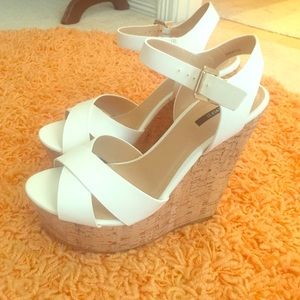 Forever 21 Never Worn White Wedges