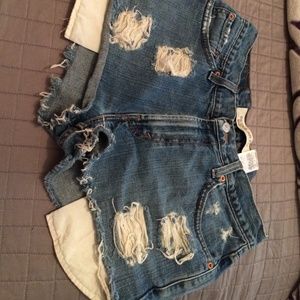 Levi's high waisted shorts