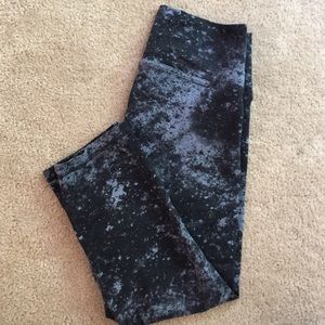 Printed workout capris.