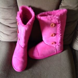 Ladies Pink Boots Size 10