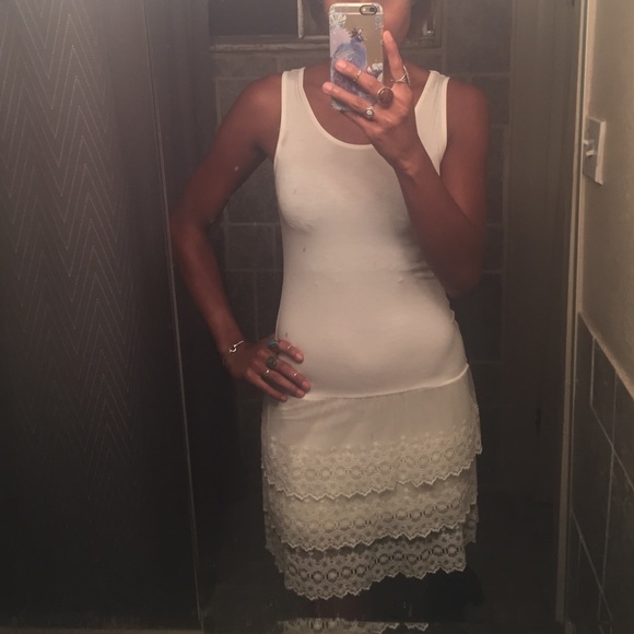 Boho Style Lace Trim Dress - Picture 2 of 2