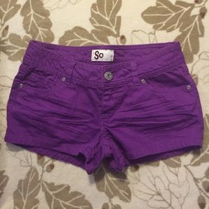 Purple Denim shorts