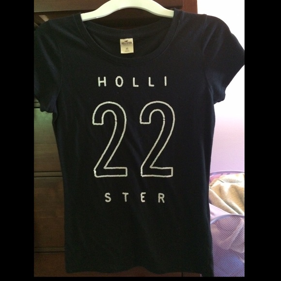 Hollister sequin short sleeve shirt