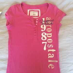 Pink Henley Aero tee