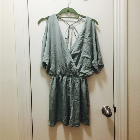Ark & Co Dresses & Skirts - Ark & co. flowy light blue romper with tie back