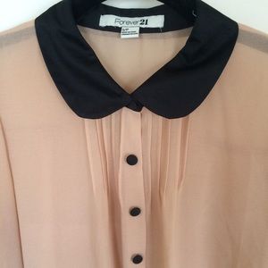 ❌SOLD❌ Forever 21 Sheer Button-down Blouse